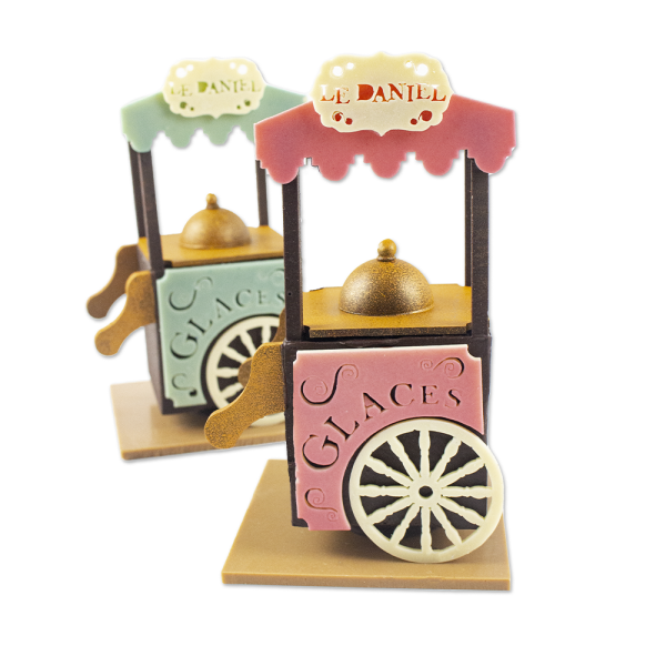 sujet en chocolat laurent le daniel mof meilleur ouvrier de france chariot  à glaces idées cadeau été 