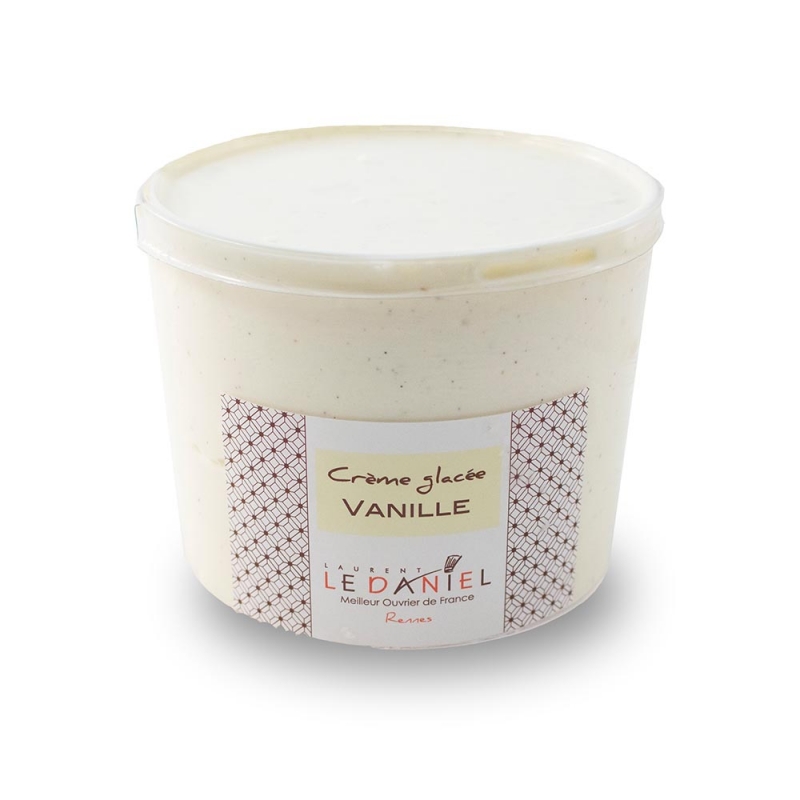crème glacée à la vanille glace crème glacée fait maison glace artisanale laurent le daniel maison le daniel meilleur ouvrier de france pâtisserie rennes ille et vilaine bretagne meilleures glaces à rennes crème glacée à la vanille de madagascar glace saveur vanille