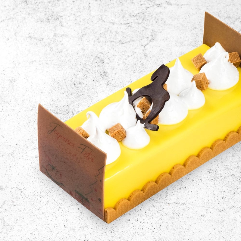 Bûche bambino buche aux fruits buche façon tarte au citron buche aux saveurs traditionnells desserts de noel idées de dessert pour les fêtes de fin d'année dessert réveillon de noel buche aux fruits pour noel repas de fêtes laurent le daniel maison le daniel patisserie le daniel mof meilleur ouvrier de france à rennes patisserie rennes ille et vilaine bretagne noel 2019 réveillon de noel 24 décembre 25 décembre
