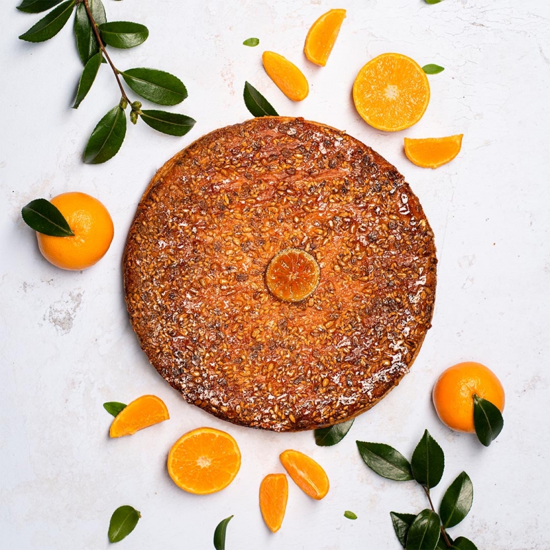 Galette 2022 mandarine galette édition limitée frangipane mandarine galette des rois artisanale épiphanie 2022 meilleure galette des rois rennes ille et vilaine bretagne laurent le daniel mof meilleur ouvrier de france patisserie artisans patissiers rennais