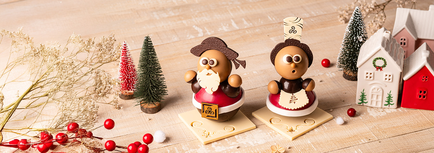 Breton et bretonne de Noël